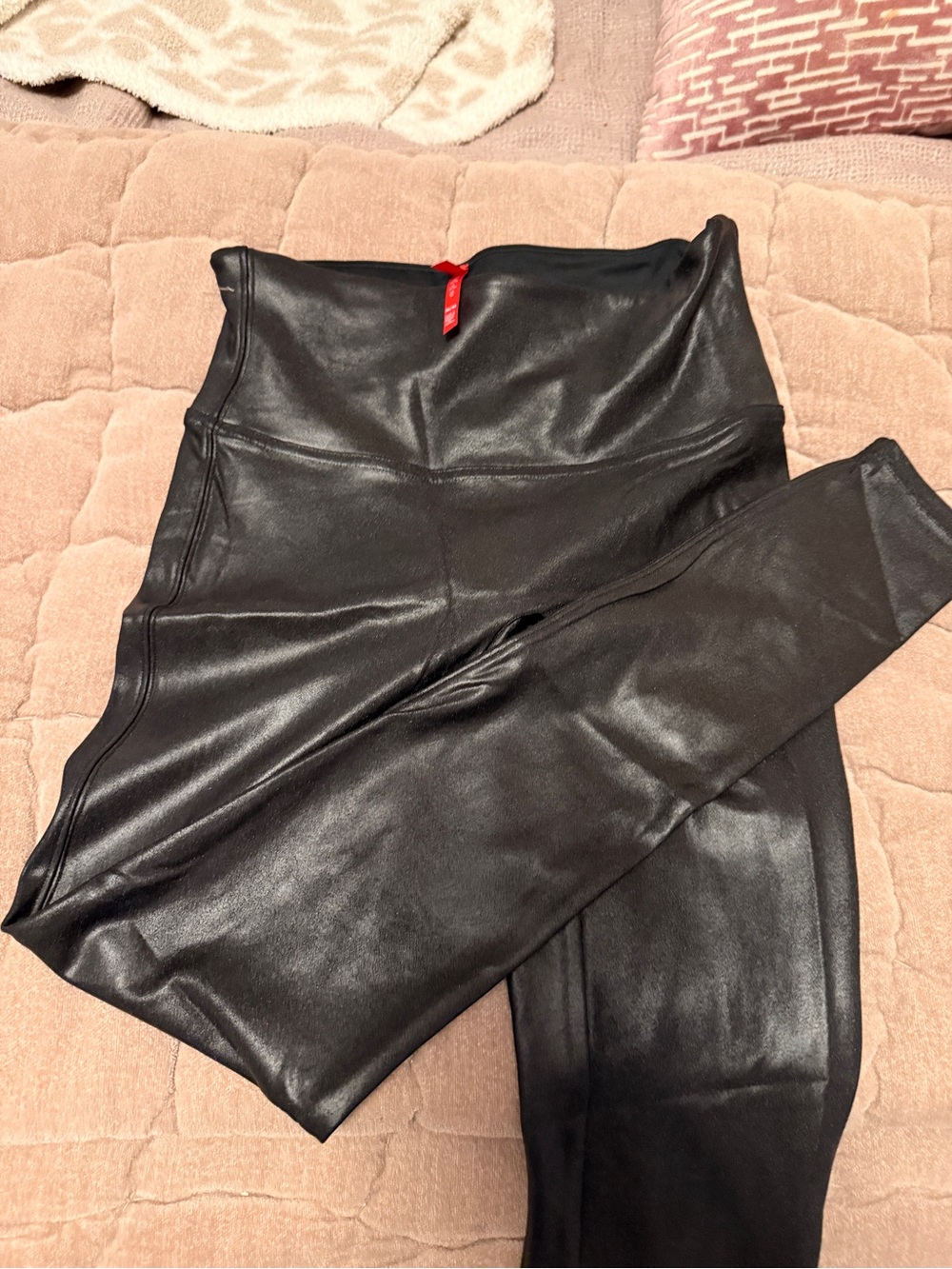Stretch Faux Leather Women’s Jeans Leggings - Black